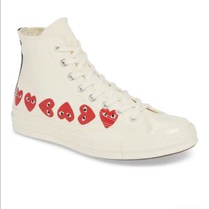 COMME DES GARÇONS PLAY x Converse Chuck Taylor® High Top Sneaker, Size 7